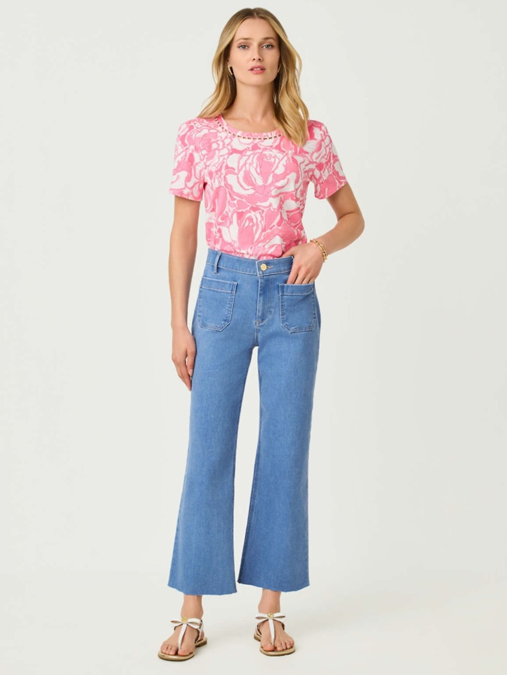 Women’s High-Rise Wide Leg Jeans in Light Blue